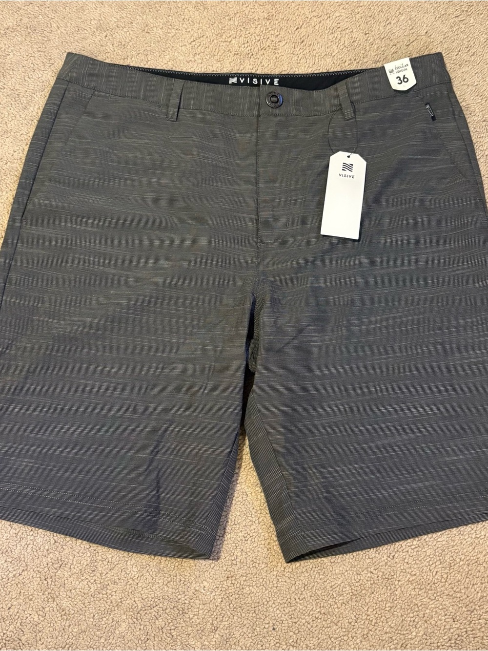 Visive NEW All in One Hybrid Shorts in Slate Grey, Quick Dry, Stretch, Size 36
